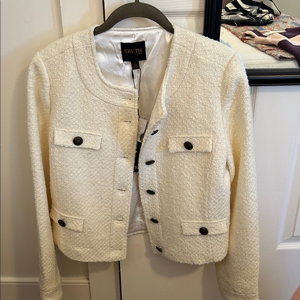 Truth Cream Textured Women's Blazer